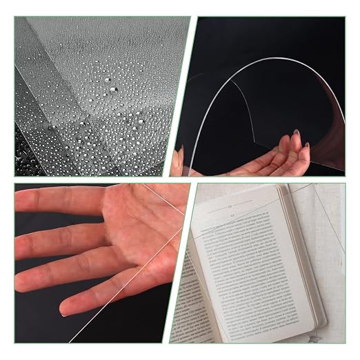 TKOnline 20 PCS Plexiglass Sheets, 8.5" x 11" x 0.01 Clear PET Sheet Panels