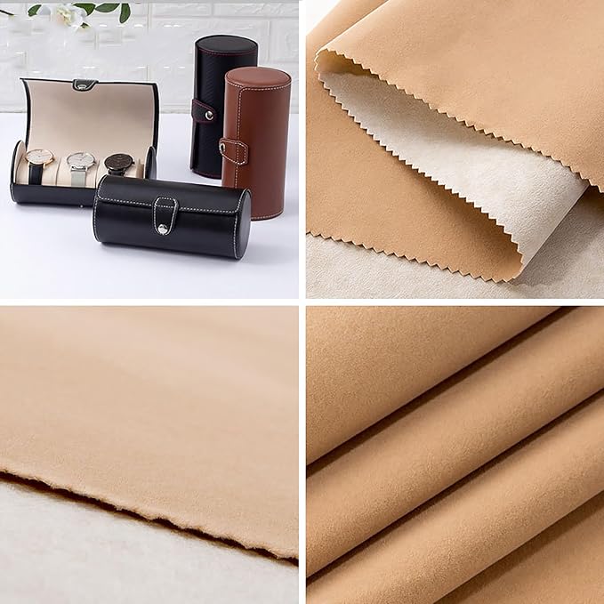 Apricot Self Adhesive Soft Velvet Drawer Liner DIY Fabric Felt Liner