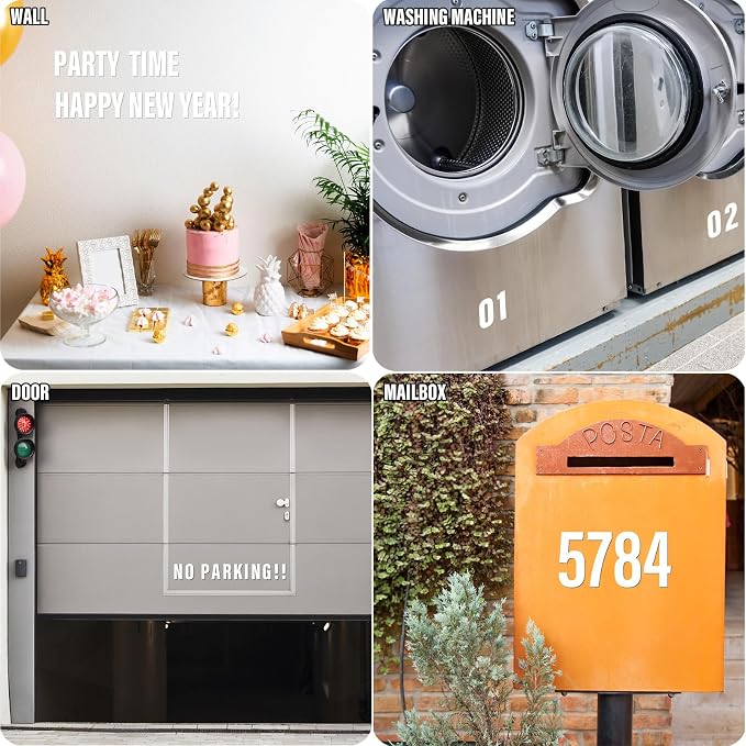 Letter Stickers, Mailbox Numbers, 4 Inch Waterproof Vinyl Alphabet | 4 Inch
