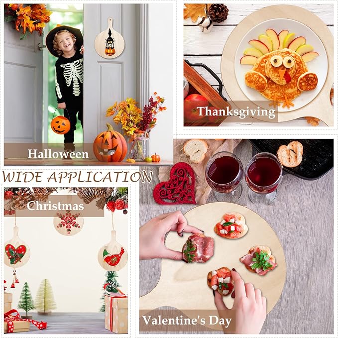 6 Pieces Mini Wooden Cutting Board Craft