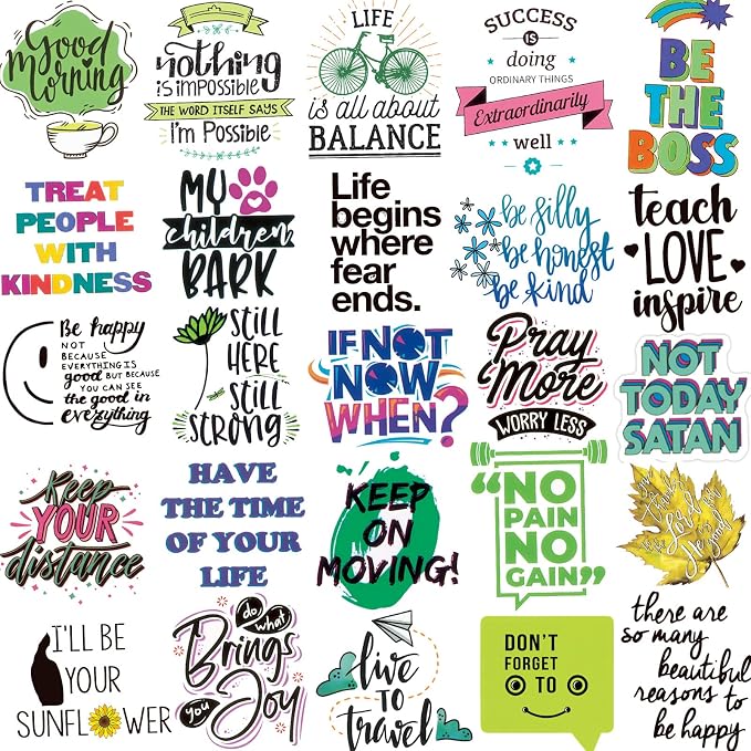 300PCS Positive Motivational Words Stickers