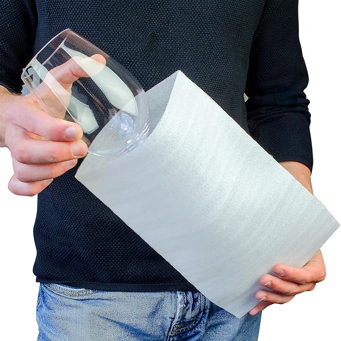 Foam Pouches & Foam Wrap Sheets, 4 Sizes 80 Count Foam Wrap Sheets Cushioning