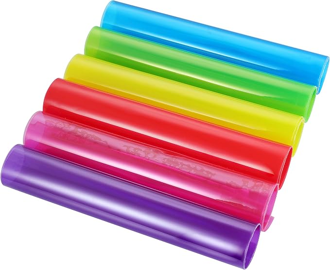 AOUXSEEM Jelly Transparent Leather Vinyl Sheets, Candy Solid Colors Waterproof