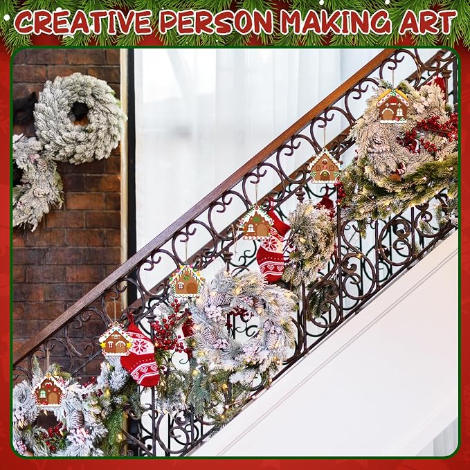 COCHIE Wooden Christmas Ornaments to Paint