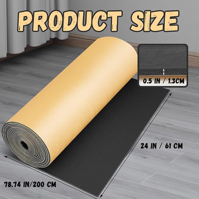 Pangda 1 Piece 78 x 24 x 1/2 Inch Extra Large Marine Foam Roll Closed Cell