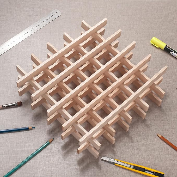 Balsa Wood Sticks, Balsa Wood Strips 1/4" × 1" × 12", Wooden Sticks