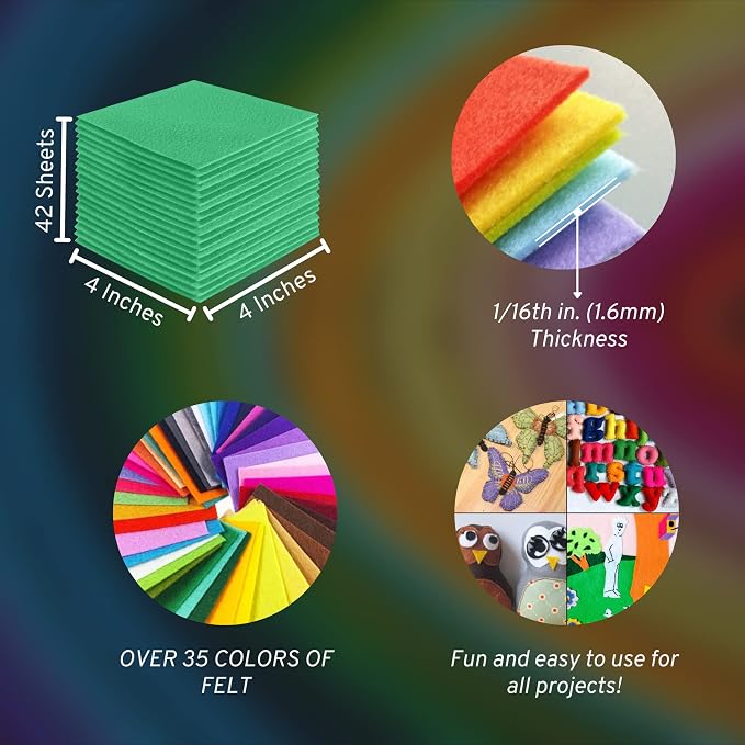 FabricLA Acrylic Felt Sheets for Crafts