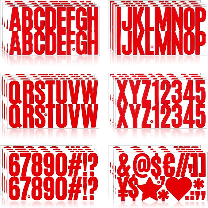 Letter Stickers, Mailbox Numbers, 2.5 Inch Waterproof Vinyl Alphabet | 2 1/2