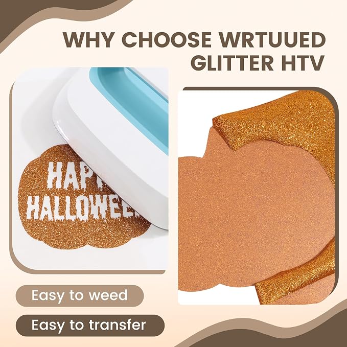 Bronze Glitter HTV Heat Transfer Vinyl