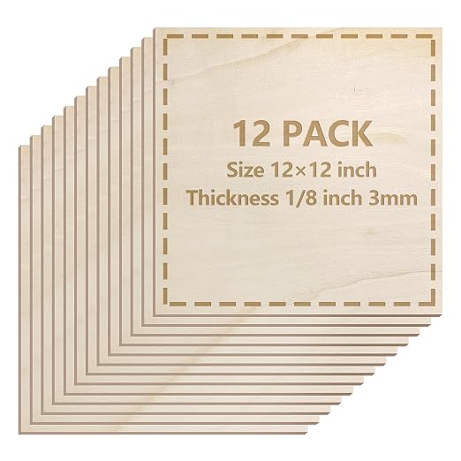12 Pack Basswood Sheets 1/8 inch, 3mm Basswood
