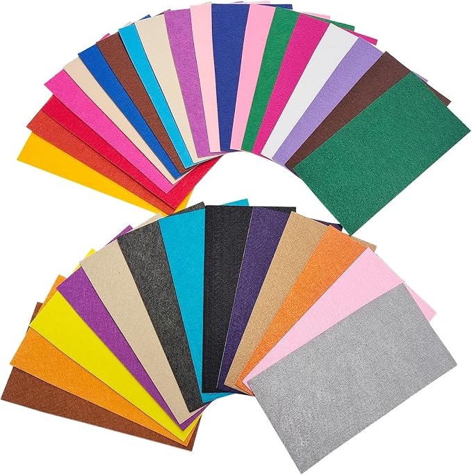 Jtnohx Self Adhesive Felt Sheets, Adhesive Backed Felt, 33 Colors Sticky Back