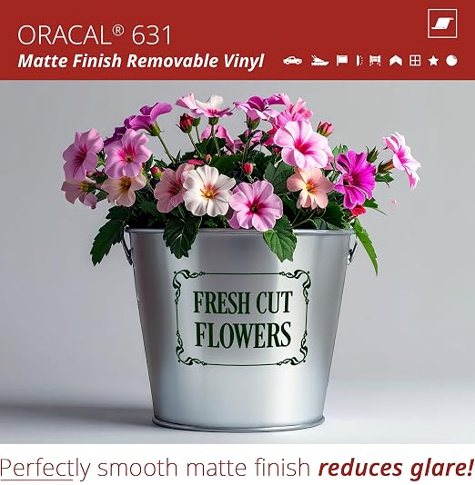 ORACAL 631 Matte Dark Green Vinyl Durable Roll Easy to Weed Permanent Adhesive