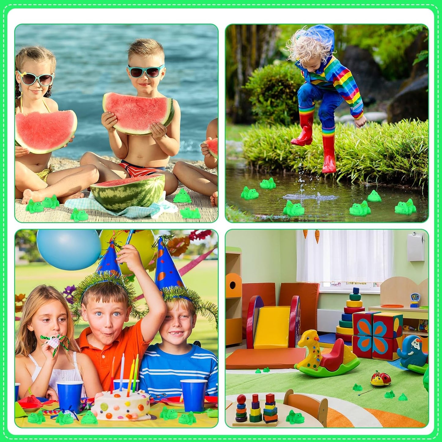 Lenwen 150 Pcs Rubber Crocodile Bath Toy Bulk Mini Alligator Toys Crocodile Bathtub Toys Float Squeak Toys for Summer Pool Parties Halloween Christmas Party Birthday Decoration, 2.8 x 1.3 x 1.3 Inch