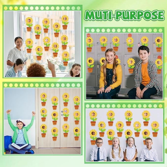 48 Set Sunflower Cutouts with Photo Space