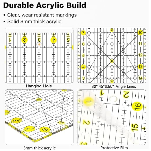Sewing Ruler, 6“ * 17” Quilting Rulers, Acrylic Ruler, Cutting Ruler