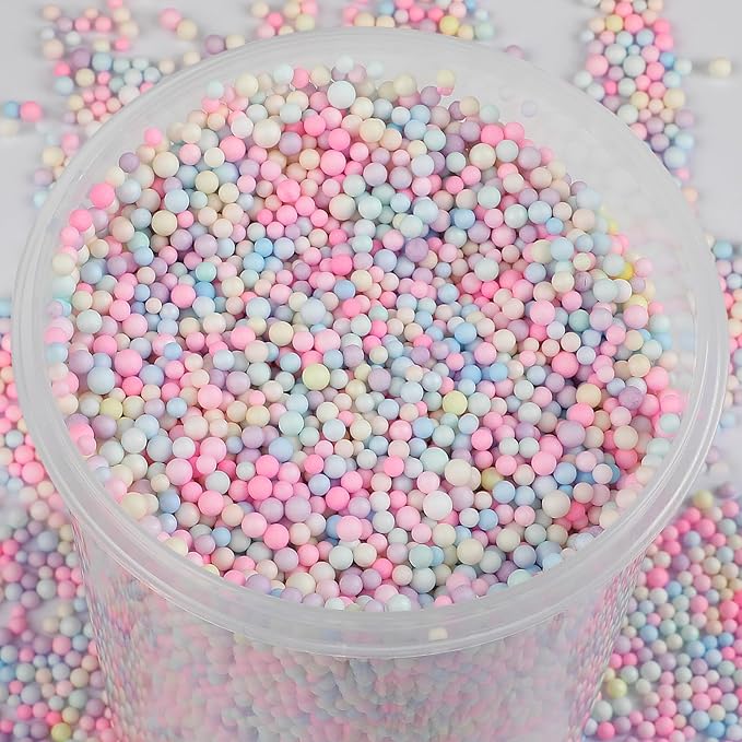 CCINEE 80000 Pieces Foam Balls Slime Supplies Colorful Foam Beads 2-3mm