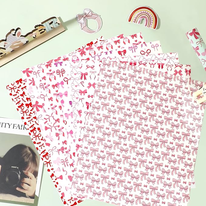 HTVRONT Pink Bow Heat Transfer Vinyl