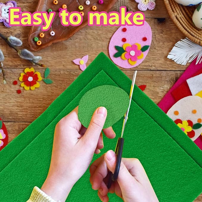 Jtnohx Color Felt, Soft Felt Sheets, 1.4mm Thick 8"x12" Handicraft Felt Fabrics