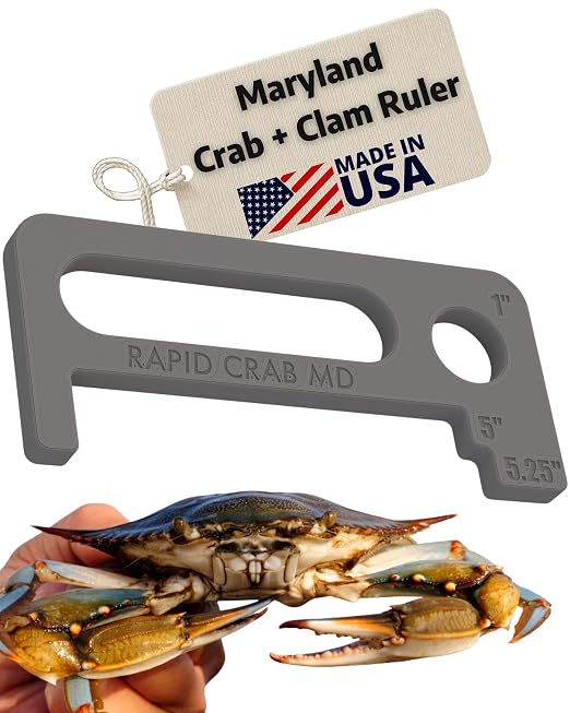 Crab Measurement Tool for MD Blue Crabs and Clams | Regulation Soft Shell