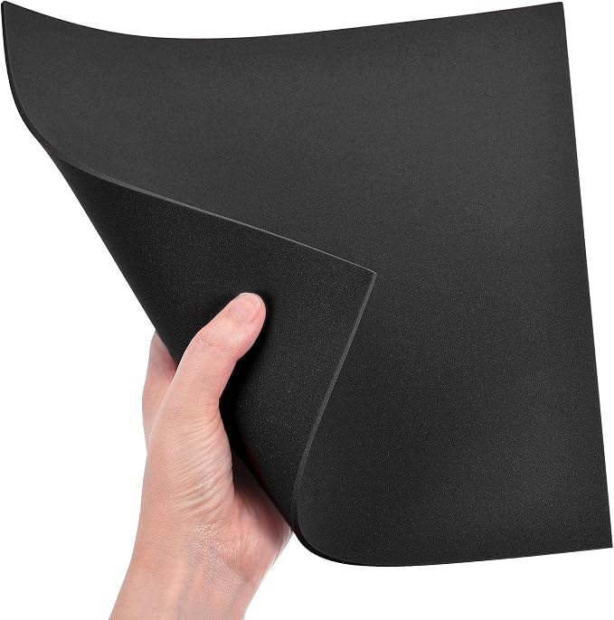 uxcell Black EVA Foam Sheets 10 x 10 Inch 3mm Thickness