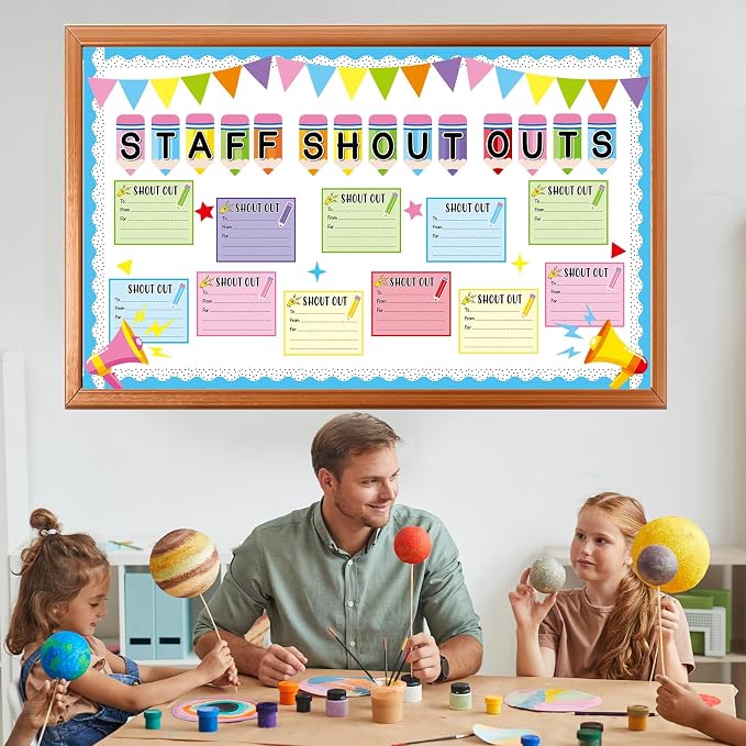 Pencil Theme Staff Shout Outs Bulletin Board Decorations Colorful Back to