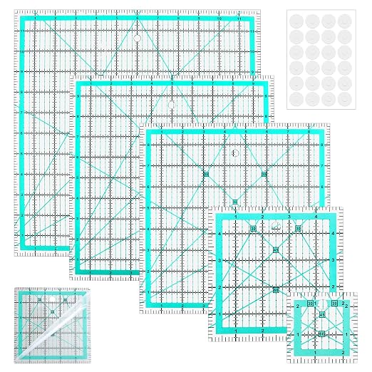 Quilting Rulers, 5 Square Quilting Templates