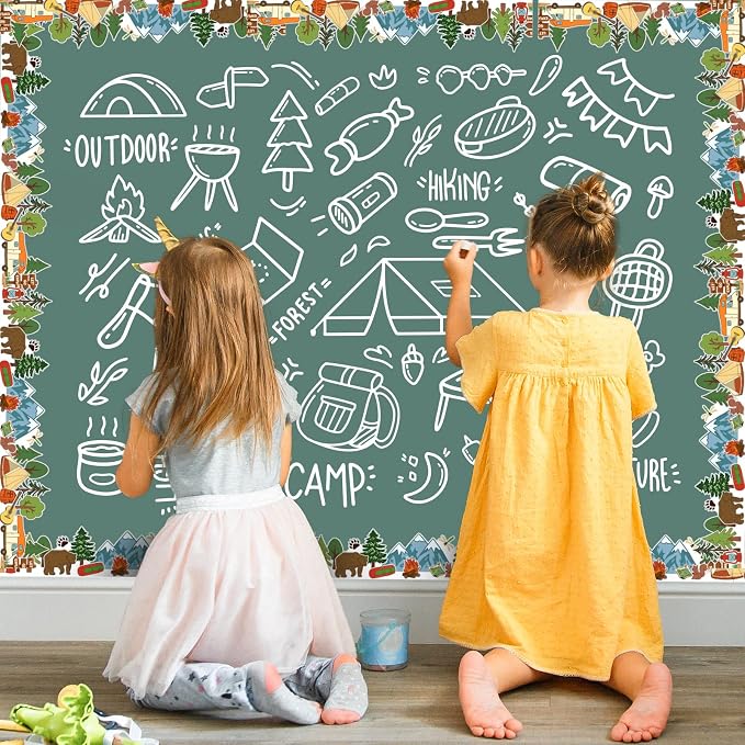FYSUIMU 65.6 Ft Camping Hiking Bulletin Board Border Back to School Tent Fire