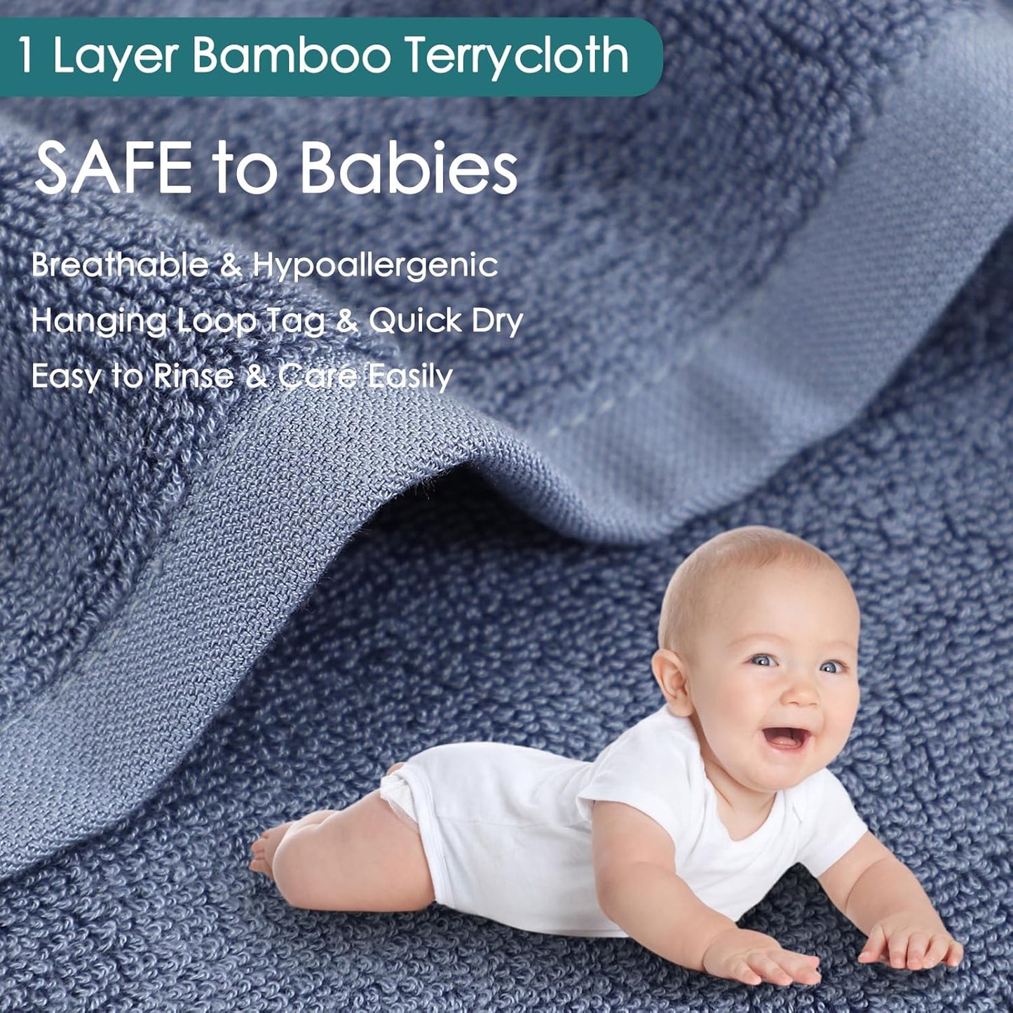 Baby Washcloths 12 Pack, 10x10 inch Ultra Soft Small Wash Cloths for Face and Body, Gentle & Safe White Face Towels on Sensitive Skin, Baby Essentials Shower Gifts for infant Kid Toddler Children