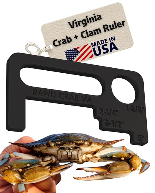 Crab Measurement Tool for Blue Crabs & Clams | VA Regulation 3.25-3.5" Peeler