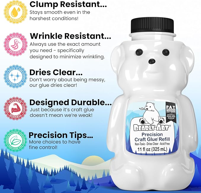 Bearly Art Precision Craft Glue 11fl oz Refill