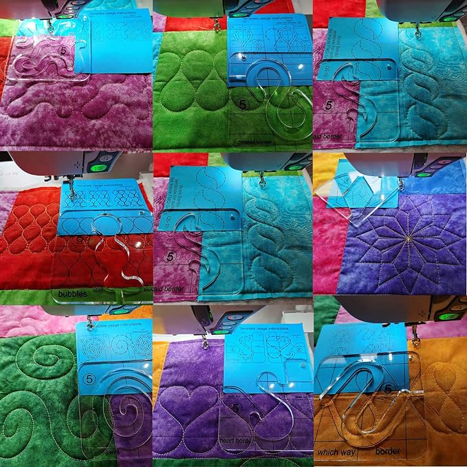 HONEYSEW Free Motion Quilting Template Series 5