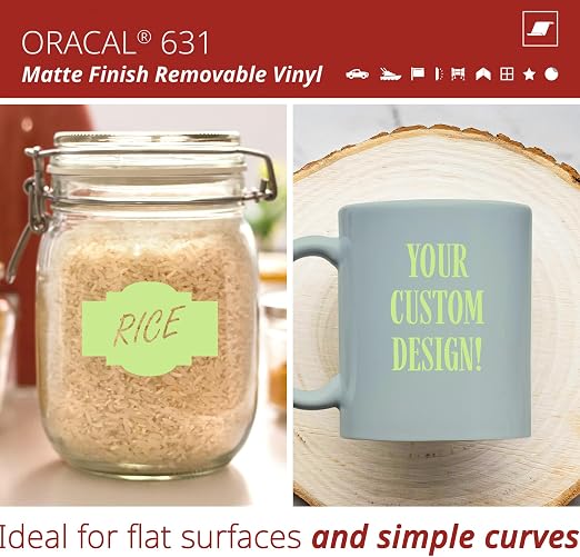 ORACAL 631 Matte Key Lime Pie Vinyl Durable Roll Easy to Weed Permanent