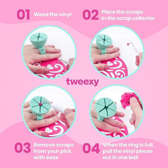 tweexy Craft Vinyl Weeding Scrap Collector Ring | Weeding Tools