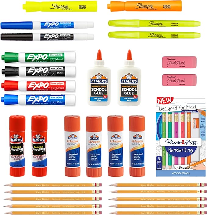 Sharpie School Supplies Variety Pack, My First All in One Pack, Paper Mate