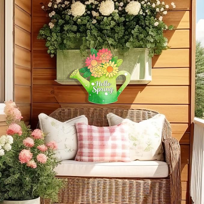 Large Size 12" Wooden Spring Crafts Ornaments to Paint, Flower Wooden DIY Blank