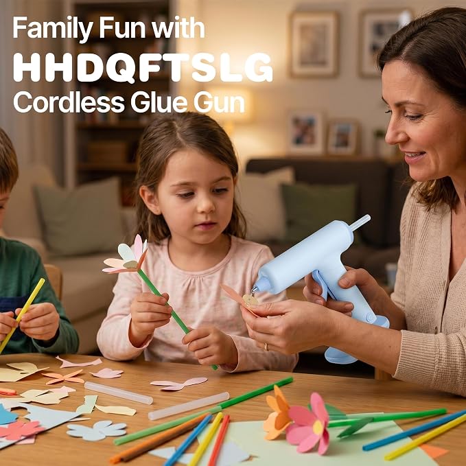 Cordless Hot Glue Gun, 30s Fast Preheating