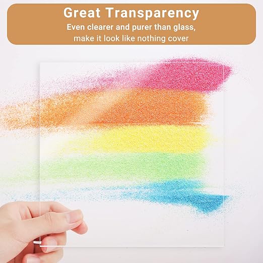 Enoin 4pcs 6 x 8 Inch Clear Acrylic/Plexiglass Sheet 0.060" 1/16 Inch Thick