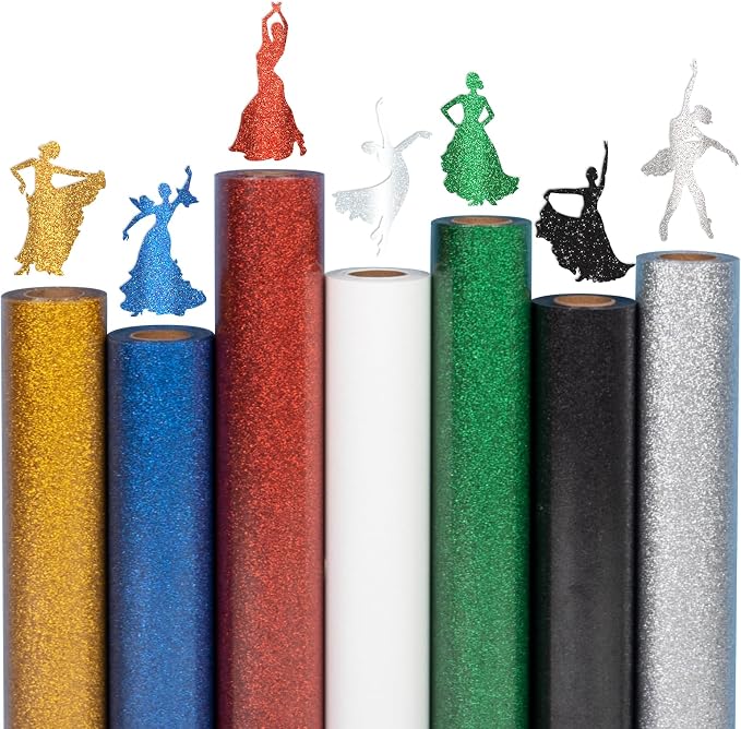 Aoder White Glitter Heat Transfer Vinyl