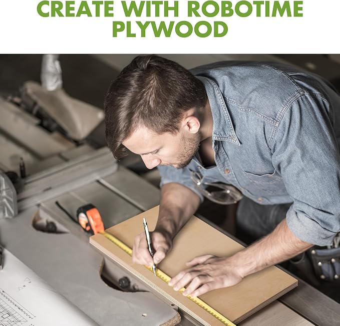 ROBOTIME 6-Pack Laser Wood Sheets 1/8"