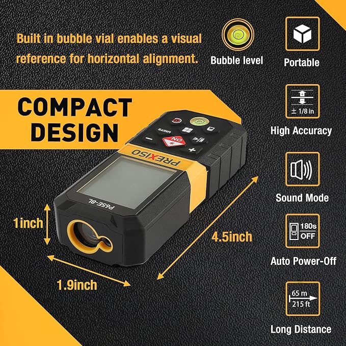 PREXISO Laser Measure, 215Ft Laser Measurement Tool