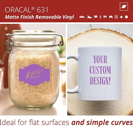 ORACAL 631 Matte Lavender Vinyl Durable Roll Easy to Weed Permanent Adhesive