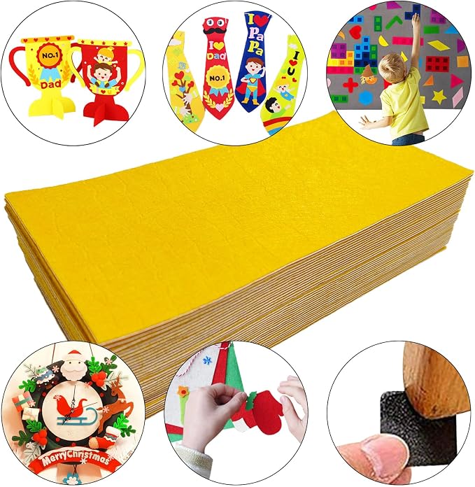 Jtnohx Self Adhesive Felt Sheets, Sticky Fabric Square