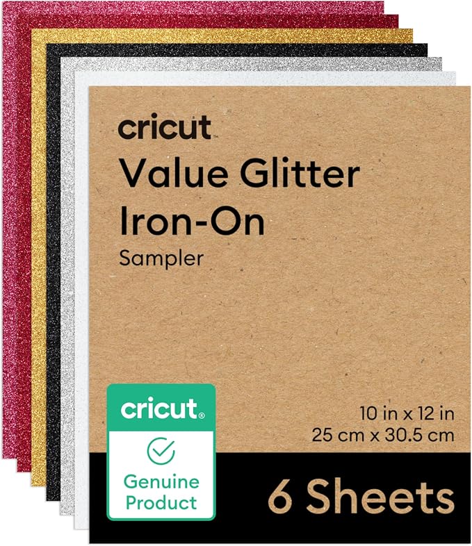 Cricut Value Glitter Iron On, Sampler Pack | HTV Heat Transfer Vinyl