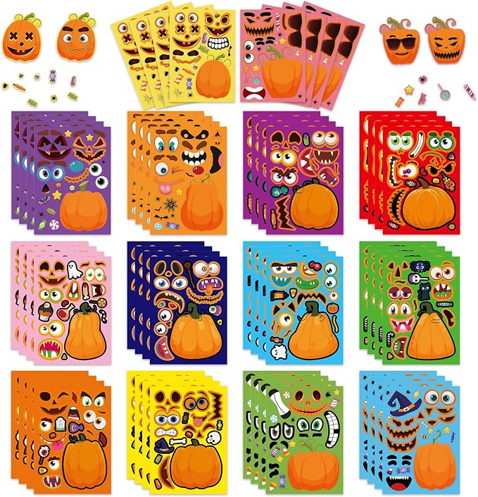 56 Sheets Halloween Pumpkin Stickers