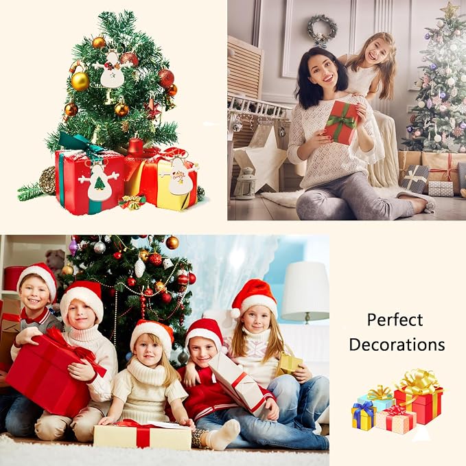 Waeceip 50PCS Unfinished Wood Snowman Kit