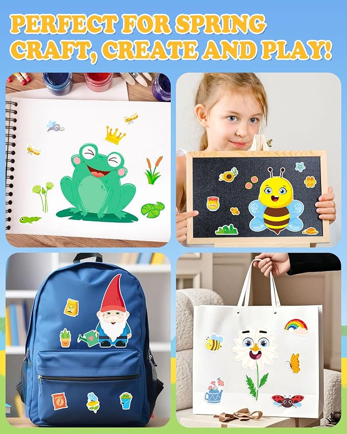 Aowplc Spring Make-a-Face Stickers