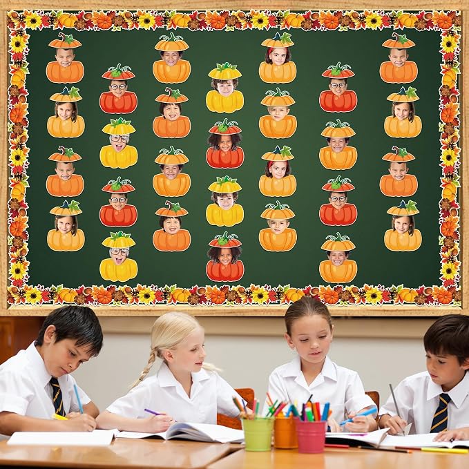 gisgfim 80Pcs Fall Pumpkin Cutouts Thanksgiving Fall Decorations Bulletin Board