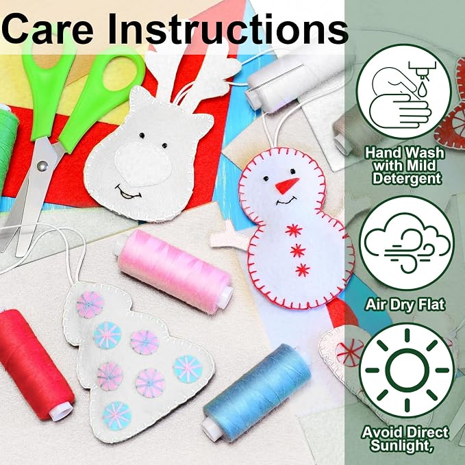 YOUEON 2 Pcs Large White Felt Fabric