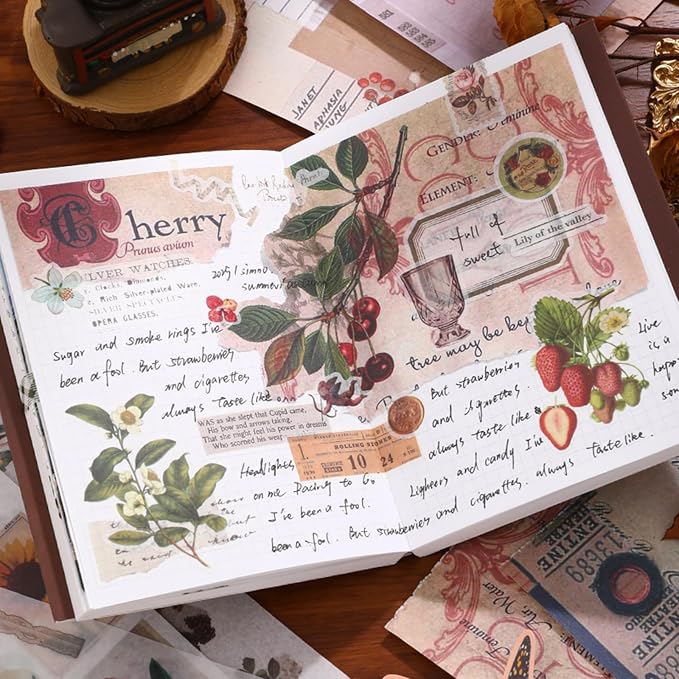 Flower Sticker Book for Scrapbooking, 500+ Floral Stickers for Junk Journal
