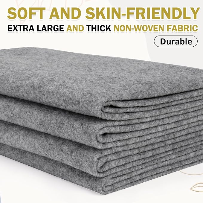 XSEINO Gray Large Felt Fabric 36" X 36 ", 1.4 mm Thick Soft Felt Fabric Sheet